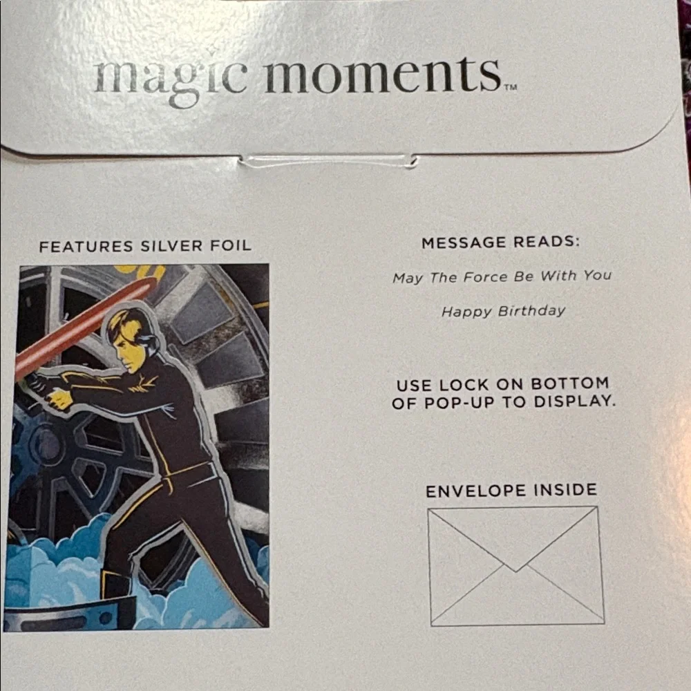 🆕American Greetings-Magic Moments ‘Disney’ “Star Wars” Birthday Pop Up Card